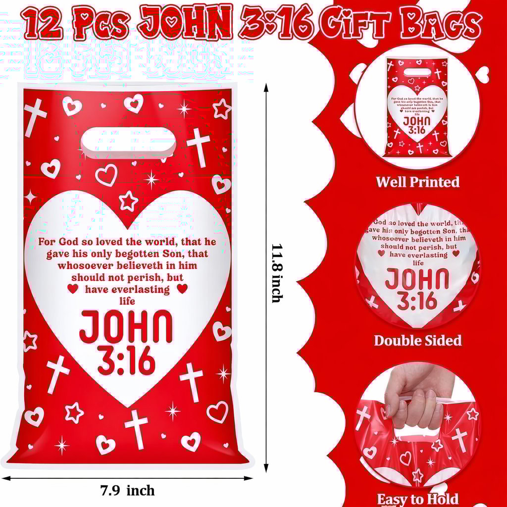 🌹Early Valentine Sale 70% OFF -❤️96 Pcs/12 Sets Religious Valentine's Day Gifts Party Favors🙏