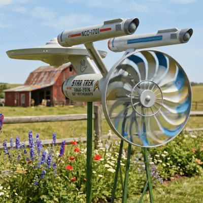 Star Trek: The Original Series 60th Anniversary Garden Wind Spinner