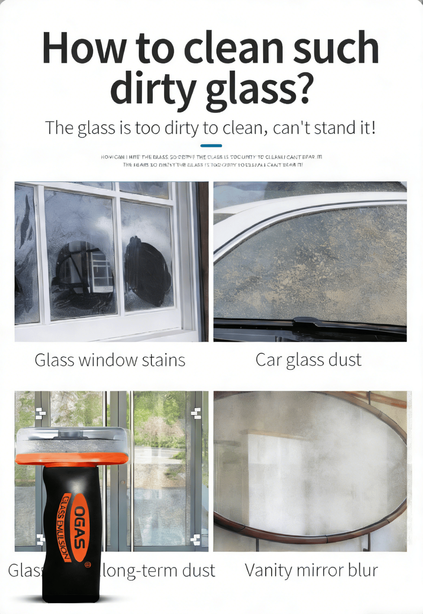 🔥LAST DAY 70% OFF - 🚗🧼 Multi‐Surface Oil Film Cleaning Brush for Auto & Household Glass