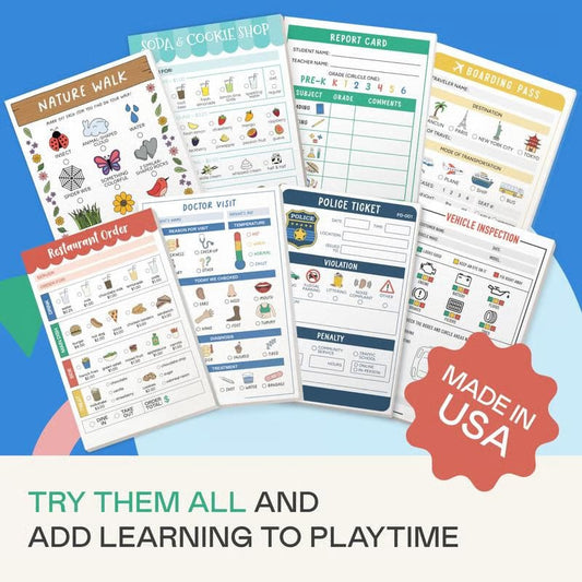 🎁Last Day 70% OFF - 🥳 Pretend Play Notepads | 2-Pack✨